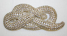 Hair accessory, metal, rhinestones, American or European