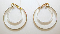 Earrings, plastic (acrylic), American or European