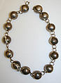 Necklace, metal, American or European