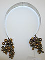 Necklace, metal, American or European