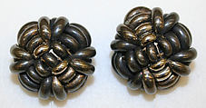 Earrings, metal, American or European