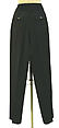 Trousers, Jean Paul Gaultier (French, born 1952), wool, polyester, French