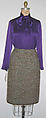 Suit, House of Chanel (French, founded 1910), (a, b) wool; (c, d) silk, French