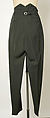 Trousers, Yohji Yamamoto (Japanese, born Tokyo, 1943), wool, Japanese