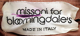 Ensemble, Missoni (Italian, founded 1953), wool, Italian