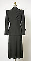 Suit, Gilbert Adrian (American, Naugatuck, Connecticut 1903–1959 Hollywood, California), wool, American