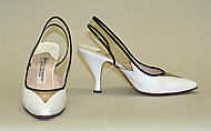 Shoes, Manolo Blahnik (British, born Spain, 1942), leather, plastic (polyvinyl chloride), British