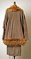 Ensemble, Bill Blass Ltd. (American, founded 1970), suede, fur, American