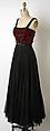 Evening dress, James Galanos (American, Philadelphia, Pennsylvania, 1924–2016 West Hollywood, California), silk, glass, American