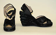 Sandals, Salvatore Ferragamo (Italian, founded 1929), synthetic fiber, Italian