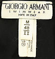 Tank suit, Giorgio Armani (Italian, founded 1974), synthetic fiber, Italian
