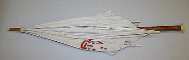 Parasol, silk, wood, metal, plastic, American