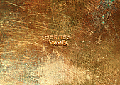 Belt, Hermès (French, founded 1837), leather, brass, French