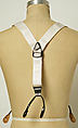 Tuxedo, Turnbull & Asser (British, founded 1885), (a–c) wool; (d) elastic: (e, f) satin, British