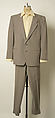 Suit, Giorgio Armani (Italian, founded 1974), (a, b) wool; (c) cotton; (d–f) silk, European