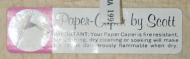 Dress, Scott Paper, Ltd. (American), paper, American