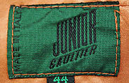 Suit, Jean Paul Gaultier (French, born 1952), cotton, French