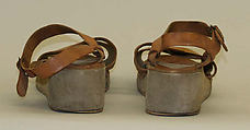Sandals, leather, cork, American