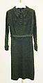 Dress, Mainbocher (French and American, founded 1930), wool, French