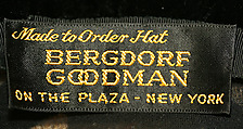 Cap, Bergdorf Goodman (American, founded 1899), silk, American