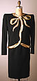 Evening suit, Yves Saint Laurent (French, founded 1961), wool, French