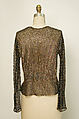 Sweater, Halston (American, Des Moines, Iowa 1932–1990 San Francisco, California), synthetic fiber, plastic, American
