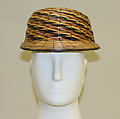 Hat, straw, leather, Italian