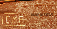 Hat, straw, leather, Italian