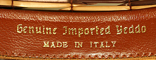 Hat, straw, leather, Italian