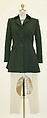 Riding ensemble, Marguery Bolhagen (American, Carlisle, Pennsylvania 1920–2021 Napa, California), wool, leather, probably American