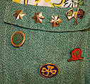 Uniform, Mainbocher (French and American, founded 1930), cotton, elastic, metal, American