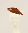 Uniform, Mainbocher (French and American, founded 1930), cotton, elastic, metal, American