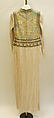 Evening dress, Mary McFadden (American, born New York 1938–2024 Southampton, New York), synthetic fiber, glass, metallic thread, American