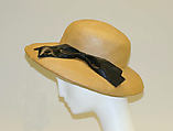 Hat, House of Balenciaga (French, founded 1937), straw, leather, French