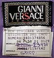 Evening ensemble, Versace Couture (Italian, founded 1992), synthetic fiber, Italian