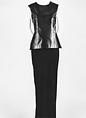 Ensemble, Ann Demeulemeester (Belgian, founded 1985), leather, synthetic fiber, cotton, silk, Belgian