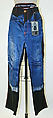 Trousers, Jean Paul Gaultier (French, born 1952), cotton, synthetic fiber, metal, French