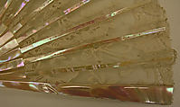 Fan, mother-of-pearl, cotton, American or European