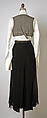 Ensemble, Ann Demeulemeester (Belgian, founded 1985), a) cotton
b) rayon
c) rayon, wool, mohair
d, e) mother-of-pearl, metal, Belgian
