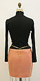 Ensemble, Donna Karan New York (American, founded 1985), (a) angora/wool
(b) angora/wool/viscose
(c) metal, American