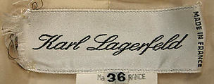 Suit, Karl Lagerfeld (French, founded 1984), wool, French