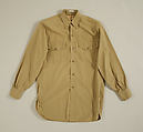 Military uniform, a, f, g, i, l, m) wool
b, c) silver
d, e, j, k, o, p, r, s) metal 
h, n, q) cotton, American