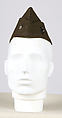 Military uniform, a, f, g, i, l, m) wool
b, c) silver
d, e, j, k, o, p, r, s) metal 
h, n, q) cotton, American