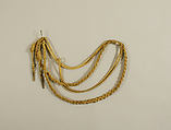 Military uniform, a, c, f) wool
b, h) cotton
d, e, i, j, k) metal
g) silk, American