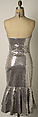 Evening dress, Patrick Kelly (American, Vicksburg, Mississippi 1954–1990 Paris), synthetic fiber, plastic, French