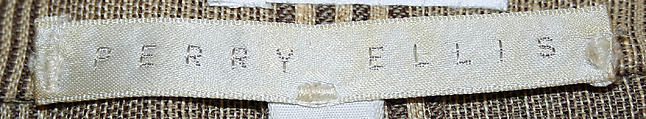 Suit, Perry Ellis Sportswear Inc. (American, founded 1978), linen, wool, American