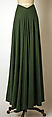 Evening ensemble, (a, b) Madame Grès (Germaine Émilie Krebs) (French, Paris 1903–1993 Var region), (a) wool
(b) wool
(c, d)  silk, French