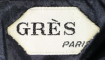 Evening ensemble, (a) Madame Grès (Germaine Émilie Krebs) (French, Paris 1903–1993 Var region), (a) silk   
(b, c)  silk, leather, French