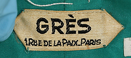 Evening ensemble, Madame Grès (Germaine Émilie Krebs) (French, Paris 1903–1993 Var region), (a) silk, plastic, metal 
(b) silk, French
