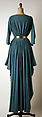 Evening dress, Madame Grès (Germaine Émilie Krebs) (French, Paris 1903–1993 Var region), (a) wool
(b) wool, brass, French